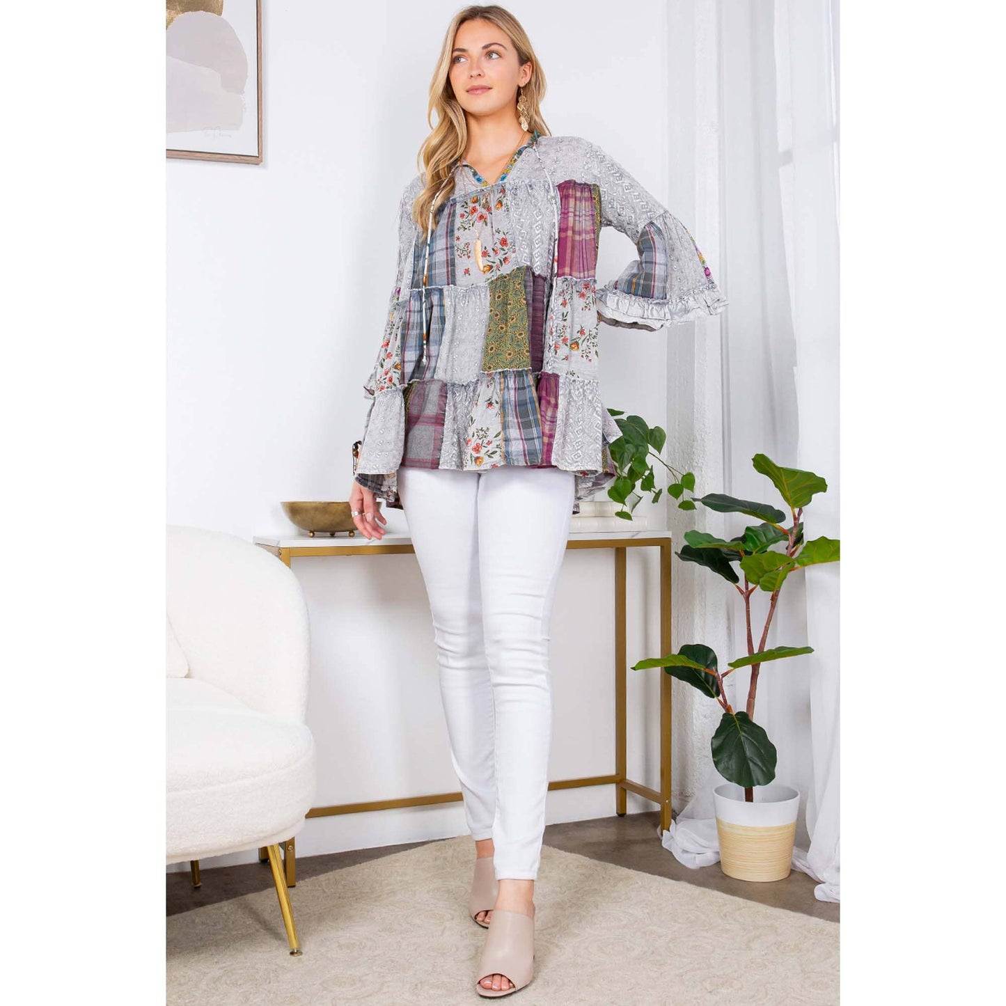 Overdyed Jhabla Top With Emb Also in PLUS