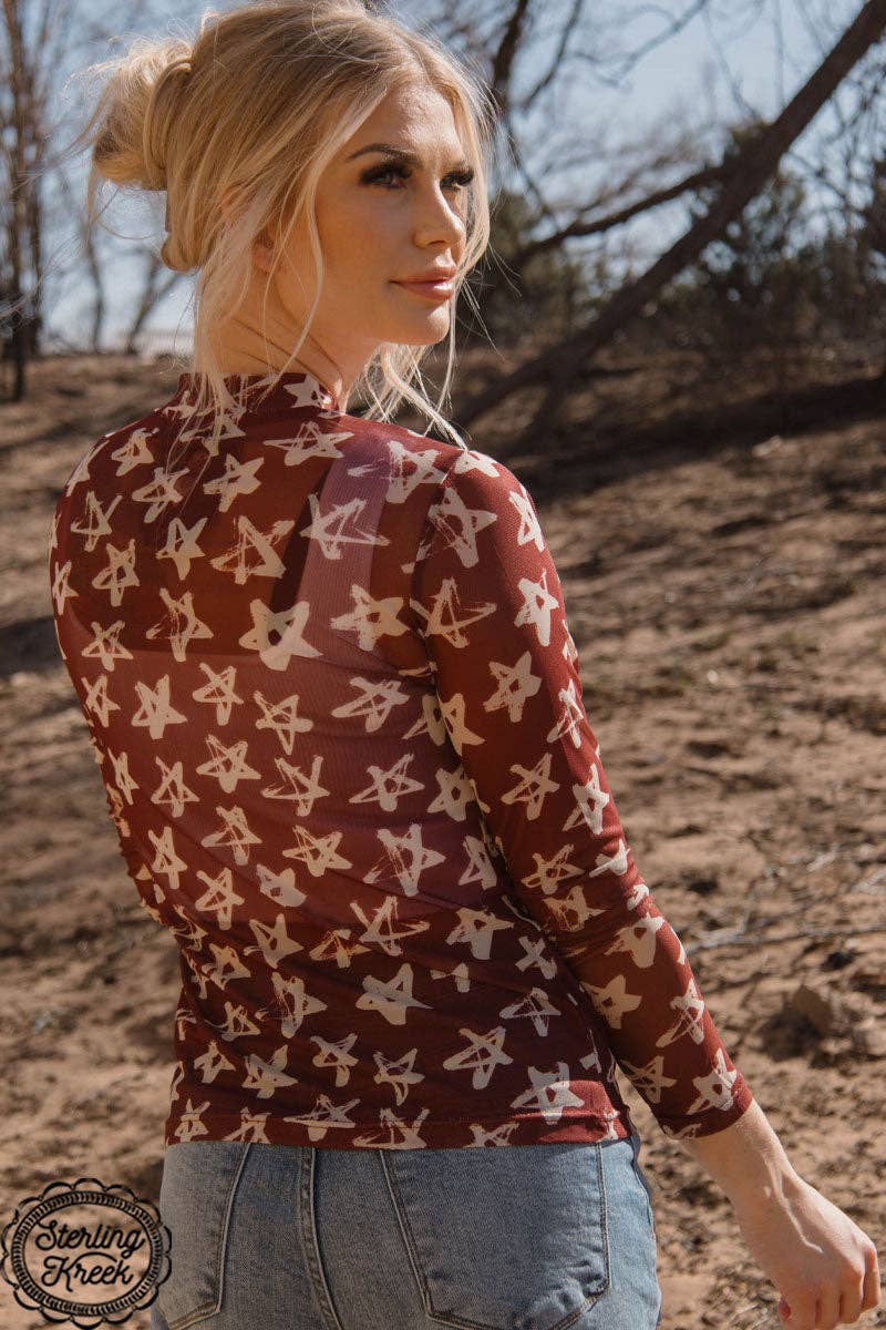 Stars At Night Red Top