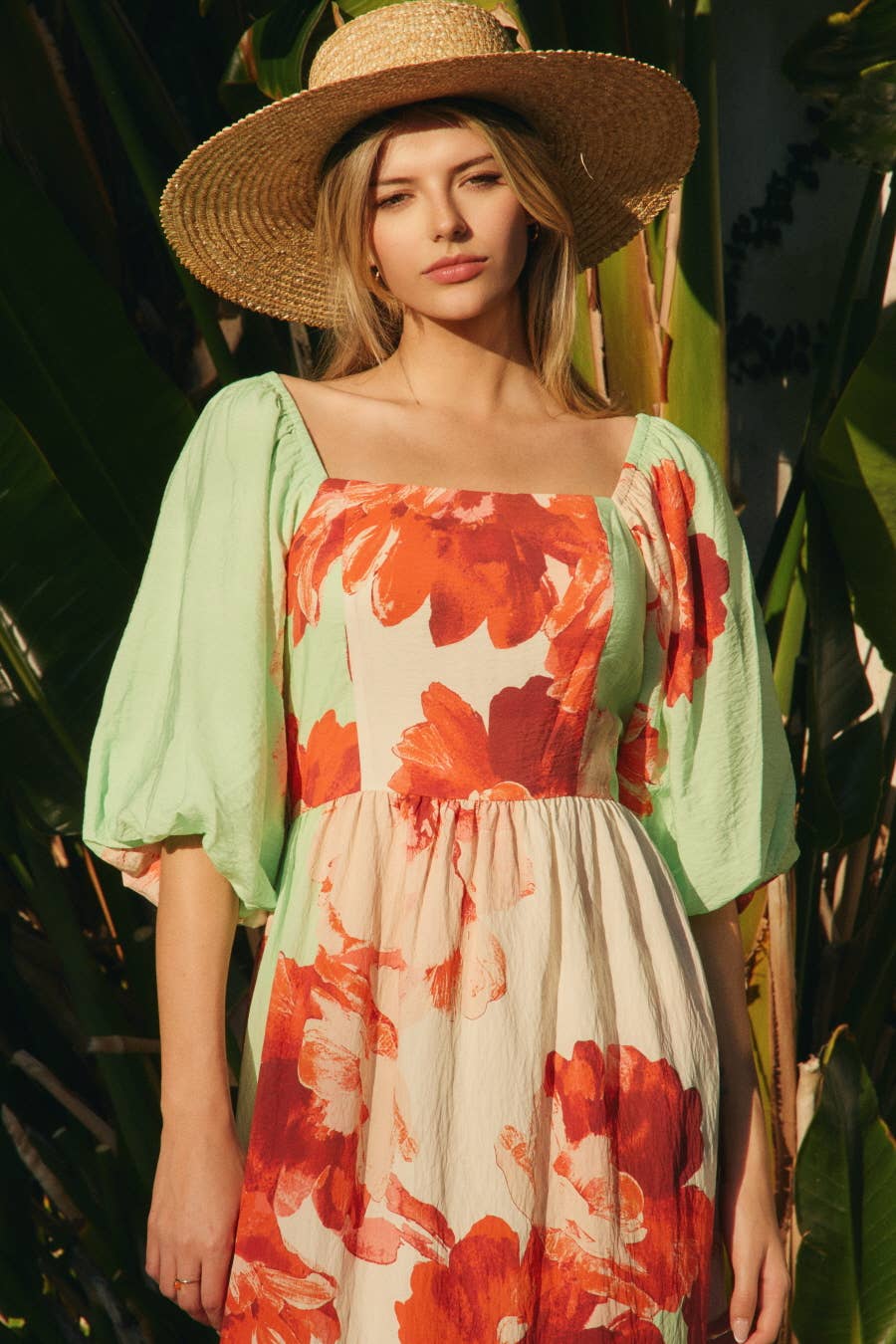 Plus Big Floral Printed Maxi Dress