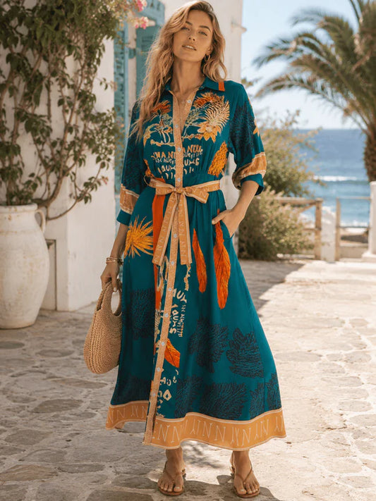 Seaside Palms Maxi Dress