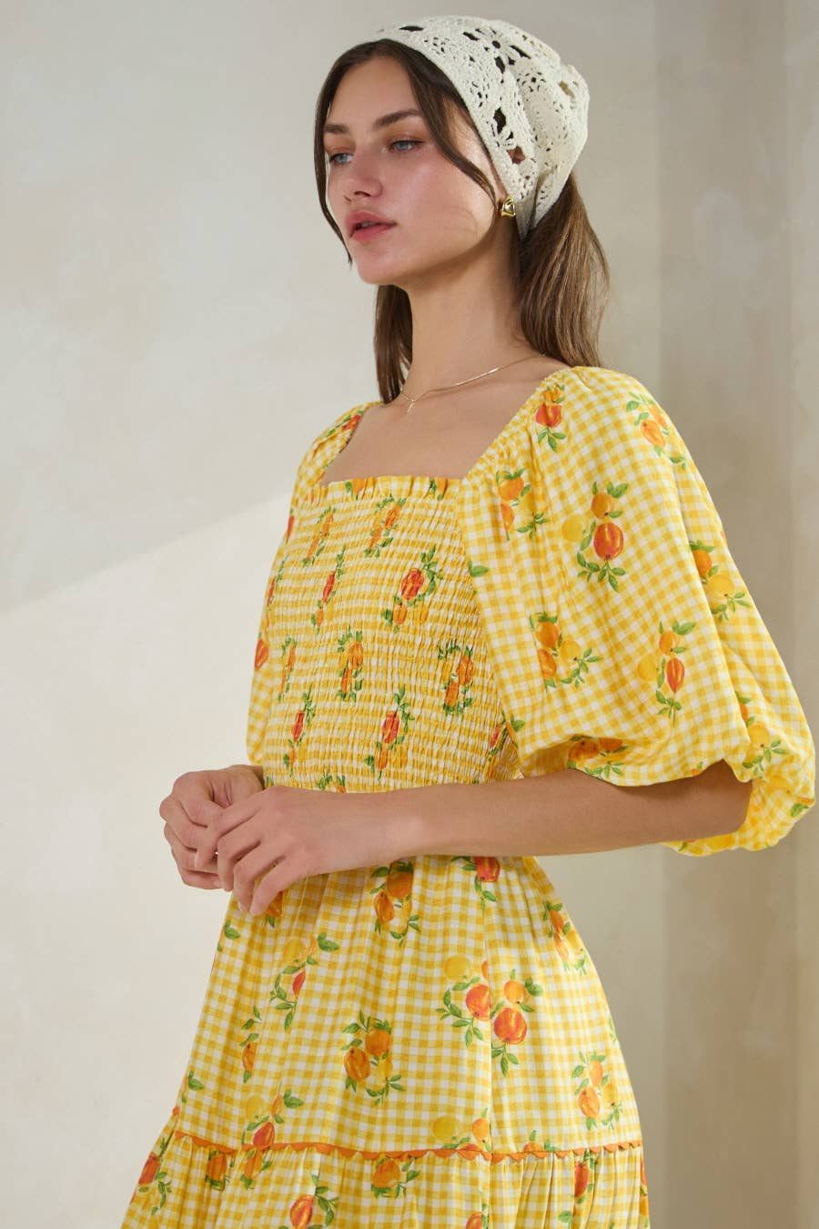 Plus Garden Party Printed Midi Dress