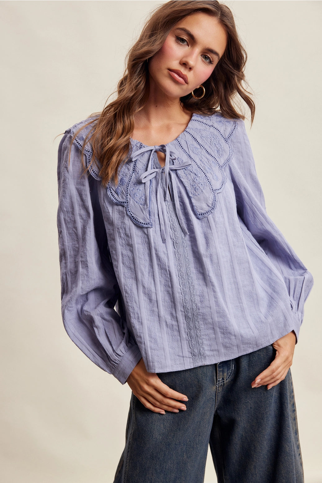 The Dewy Double Tie Blouse