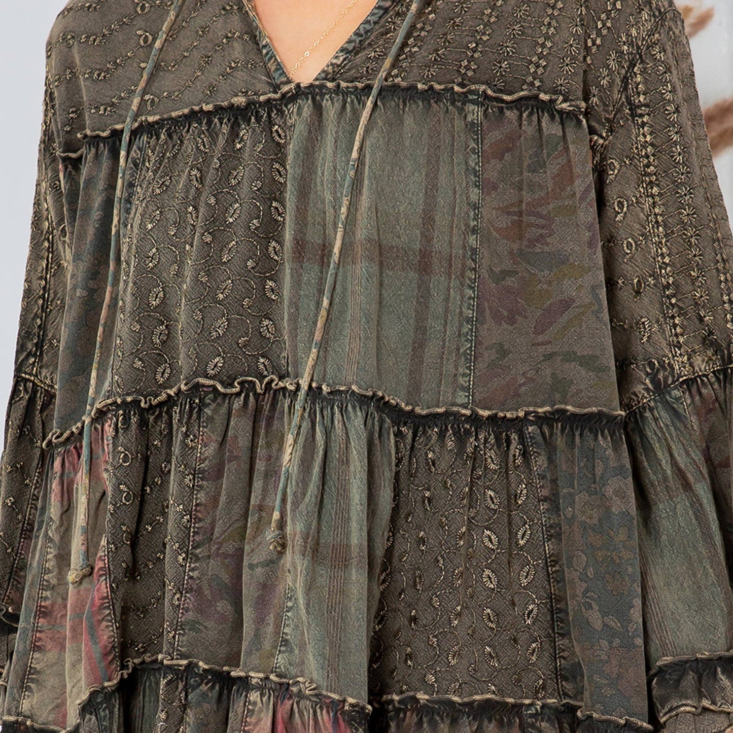 Overdyed Jhabla Top With Emb Also in PLUS