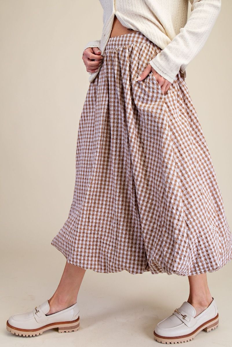 GINGHAM BUBBLE SKIRT