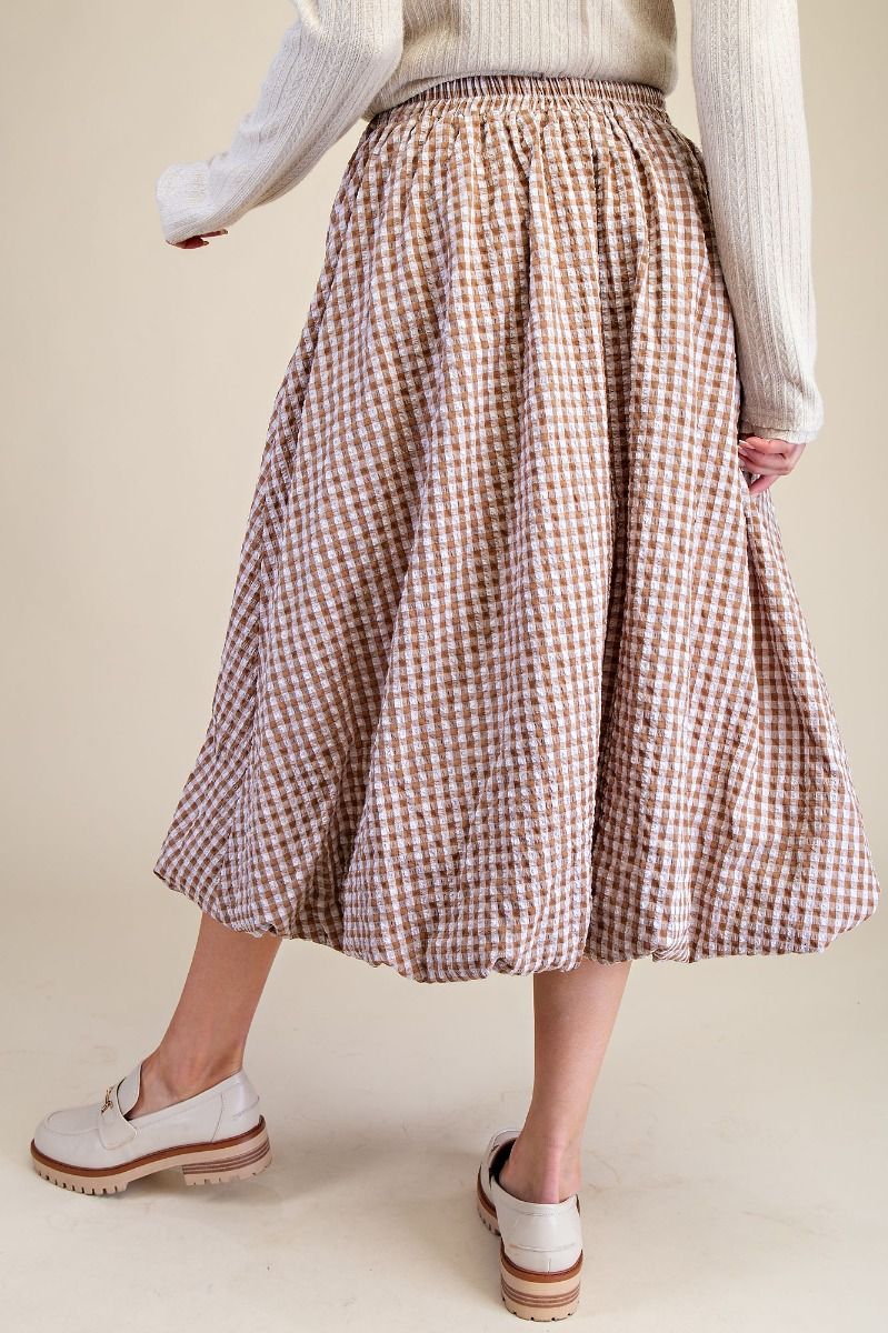 GINGHAM BUBBLE SKIRT