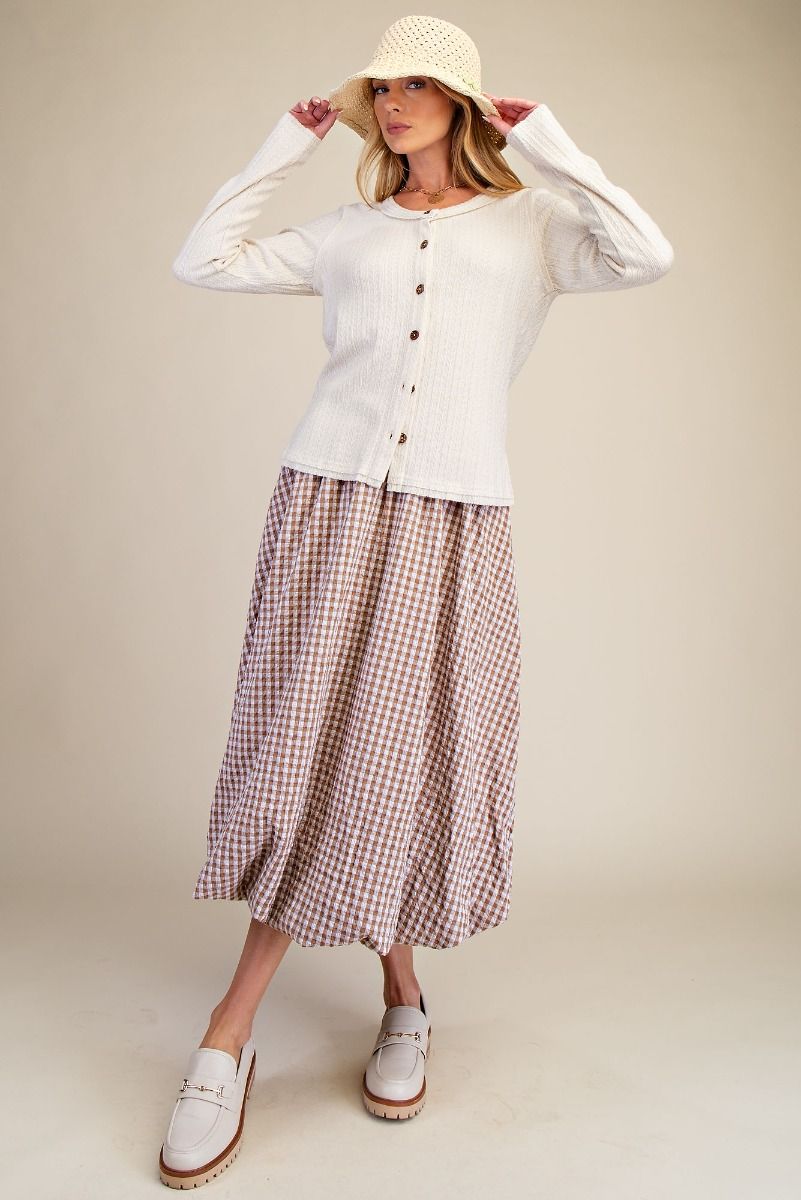 GINGHAM BUBBLE SKIRT