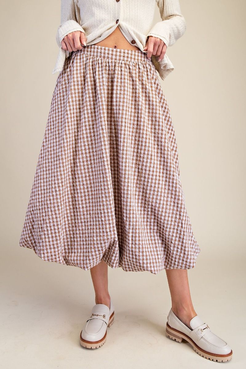 GINGHAM BUBBLE SKIRT