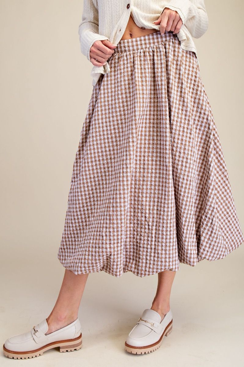 GINGHAM BUBBLE SKIRT