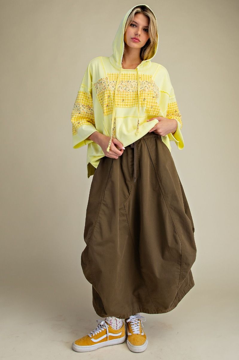 PARACHUTE MAXI CARGO SKIRT: BROWN