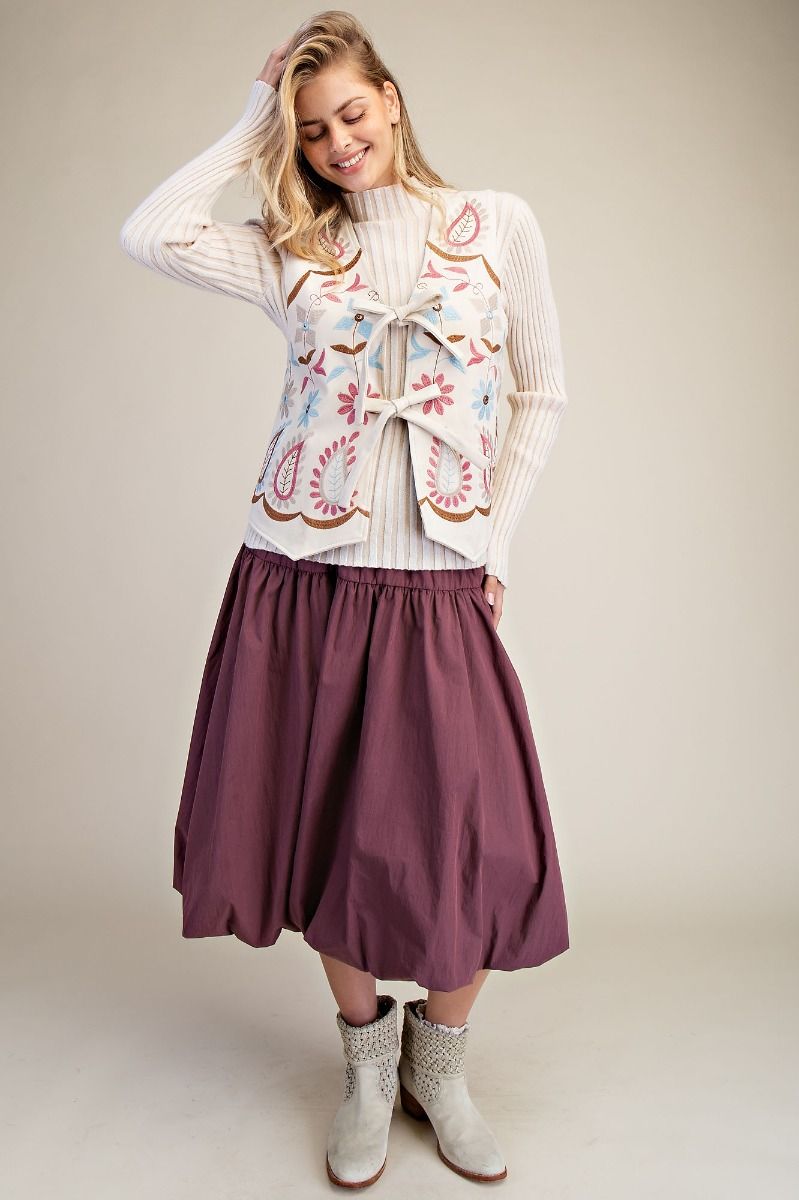 PARACHUTE BUBBLE SKIRT mauve