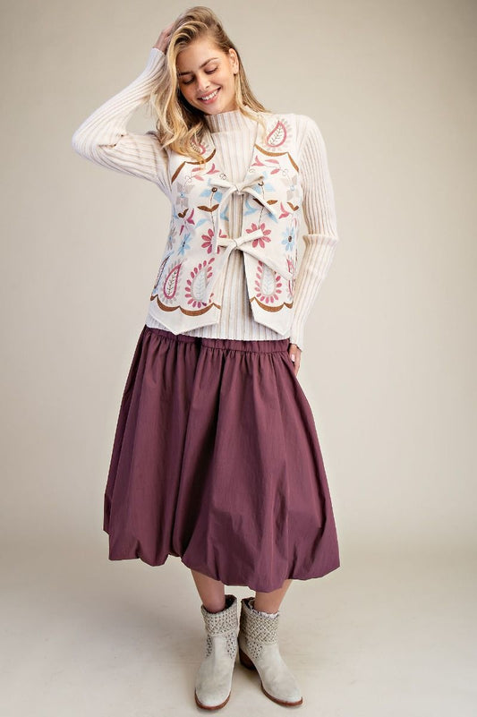 PARACHUTE BUBBLE SKIRT mauve