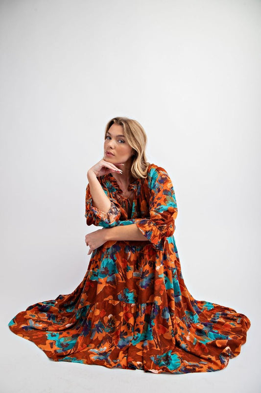 rusty flower dress