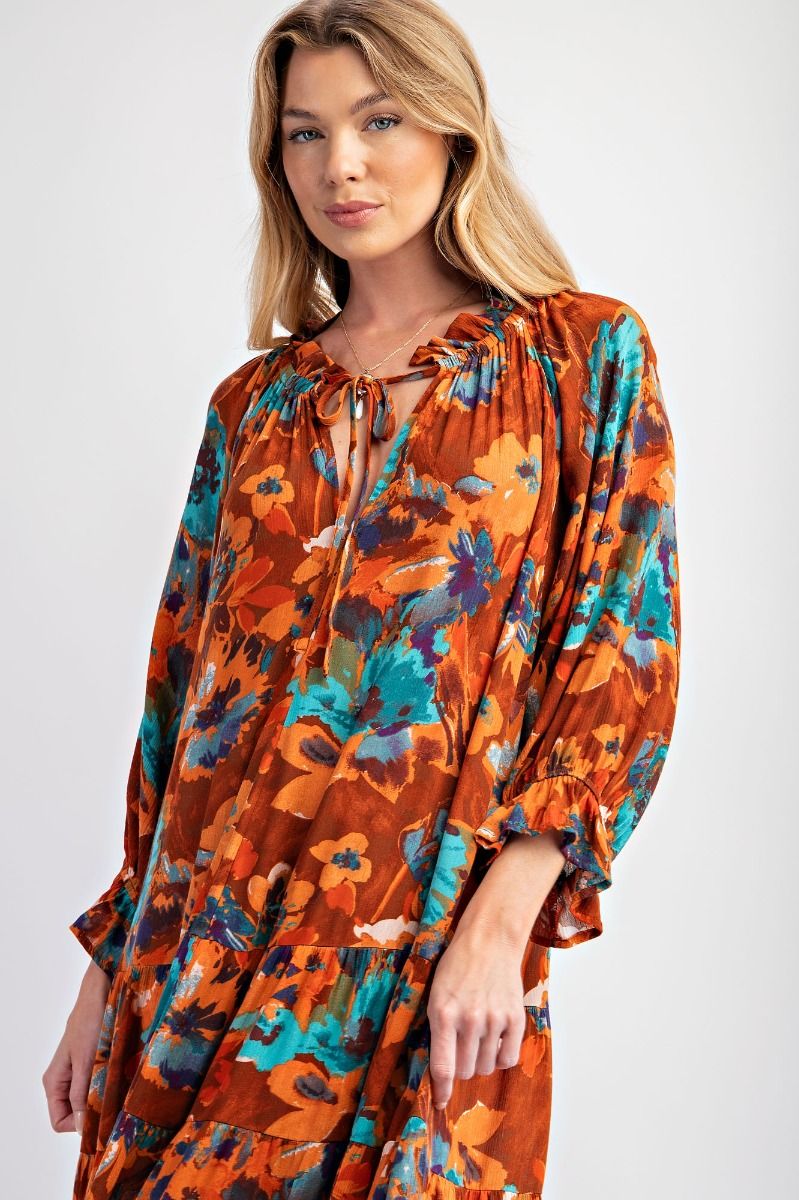 rusty flower dress