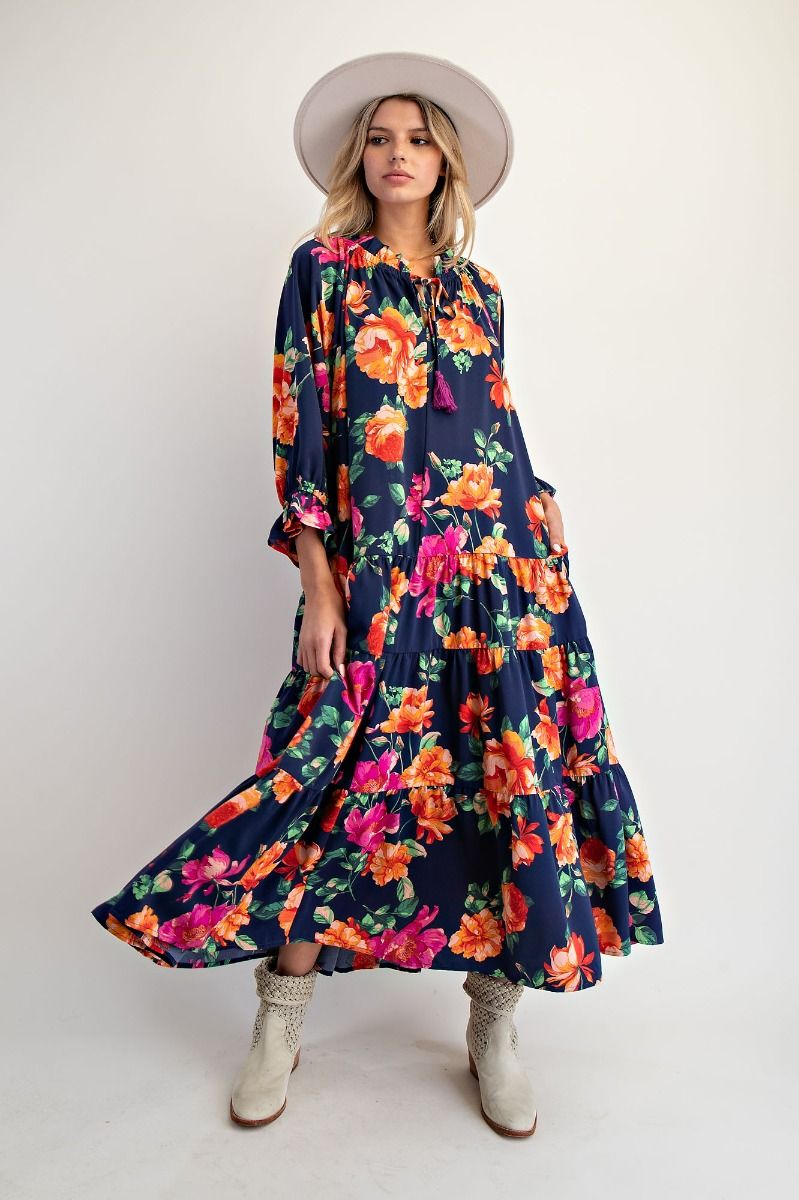 THE FLOWY FLORAL MAXI DRESS