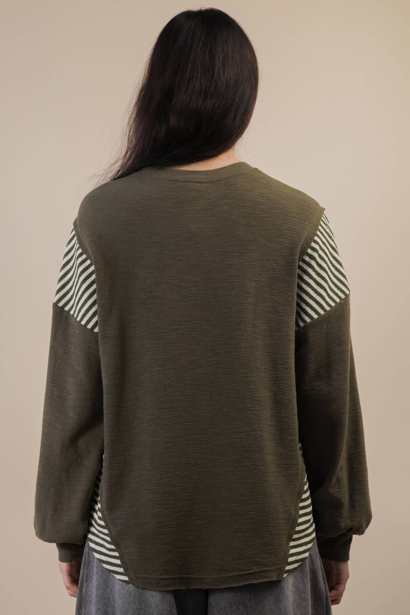 OversizedWestern Graphic Knit Top