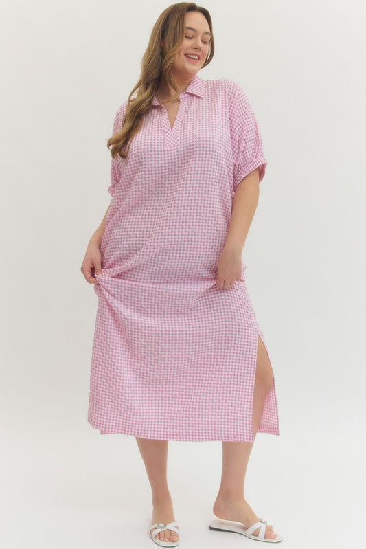 The Curvy & Country Confidence Dress Pink