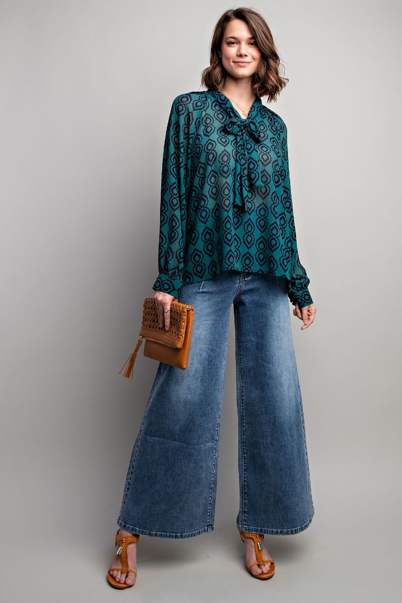 THE PRINTED CHIFFON BLOUSE