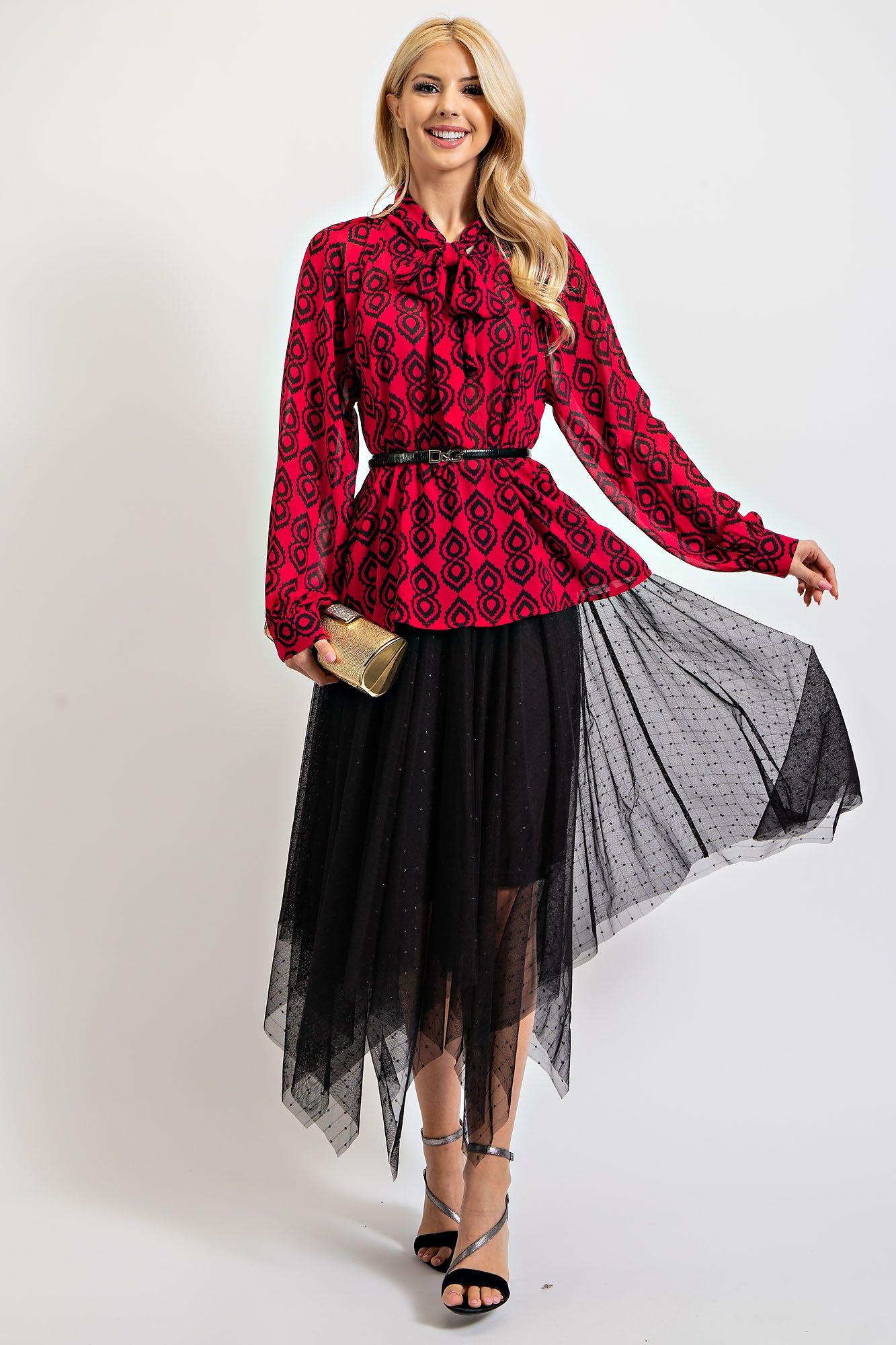 THE PRINTED CHIFFON BLOUSE