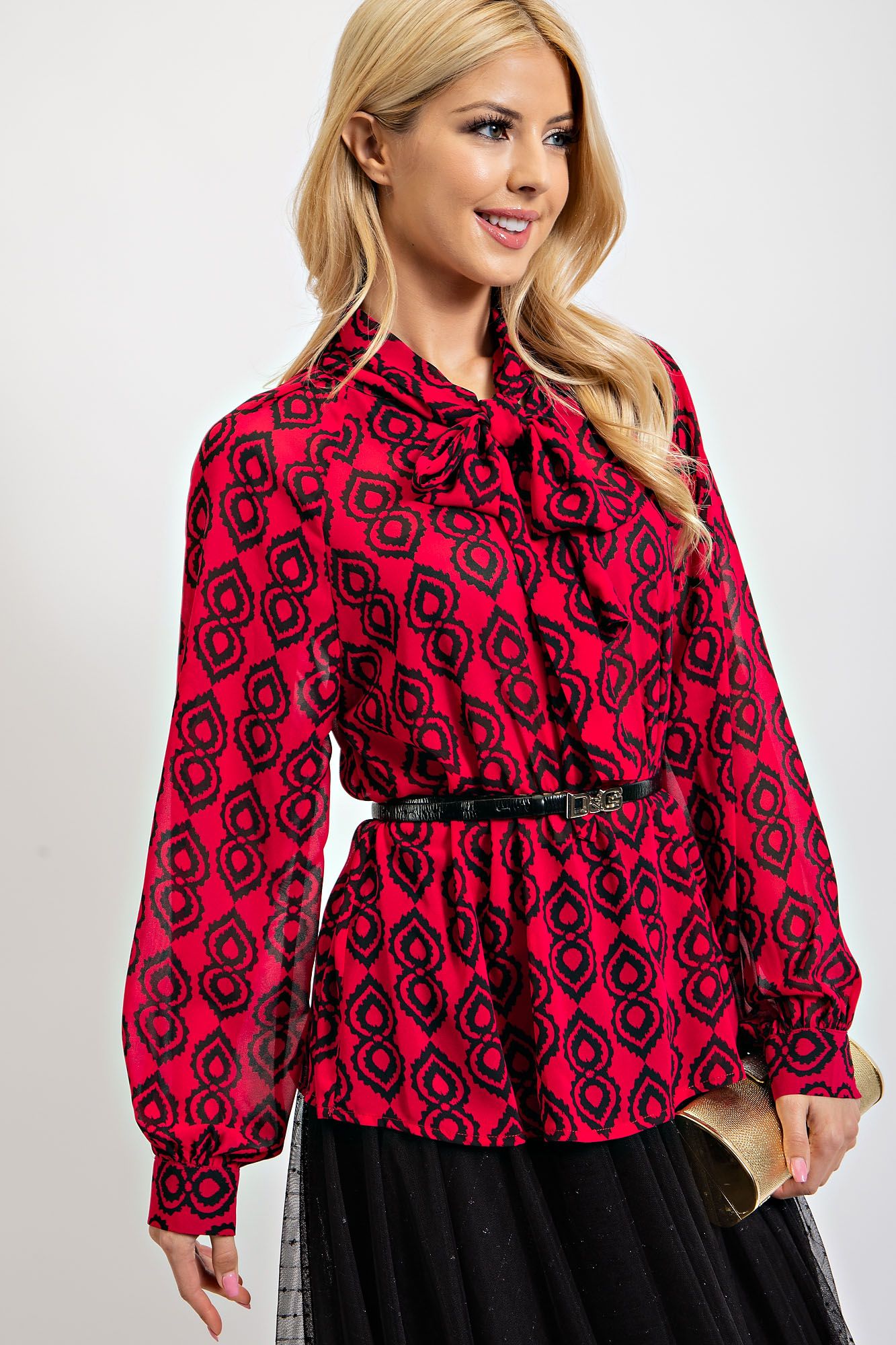 THE PRINTED CHIFFON BLOUSE