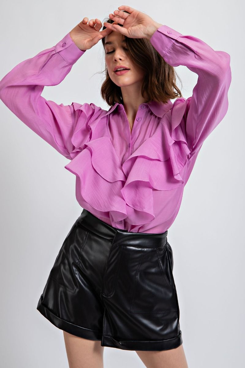 Willow Wave Ruffle Blouse
