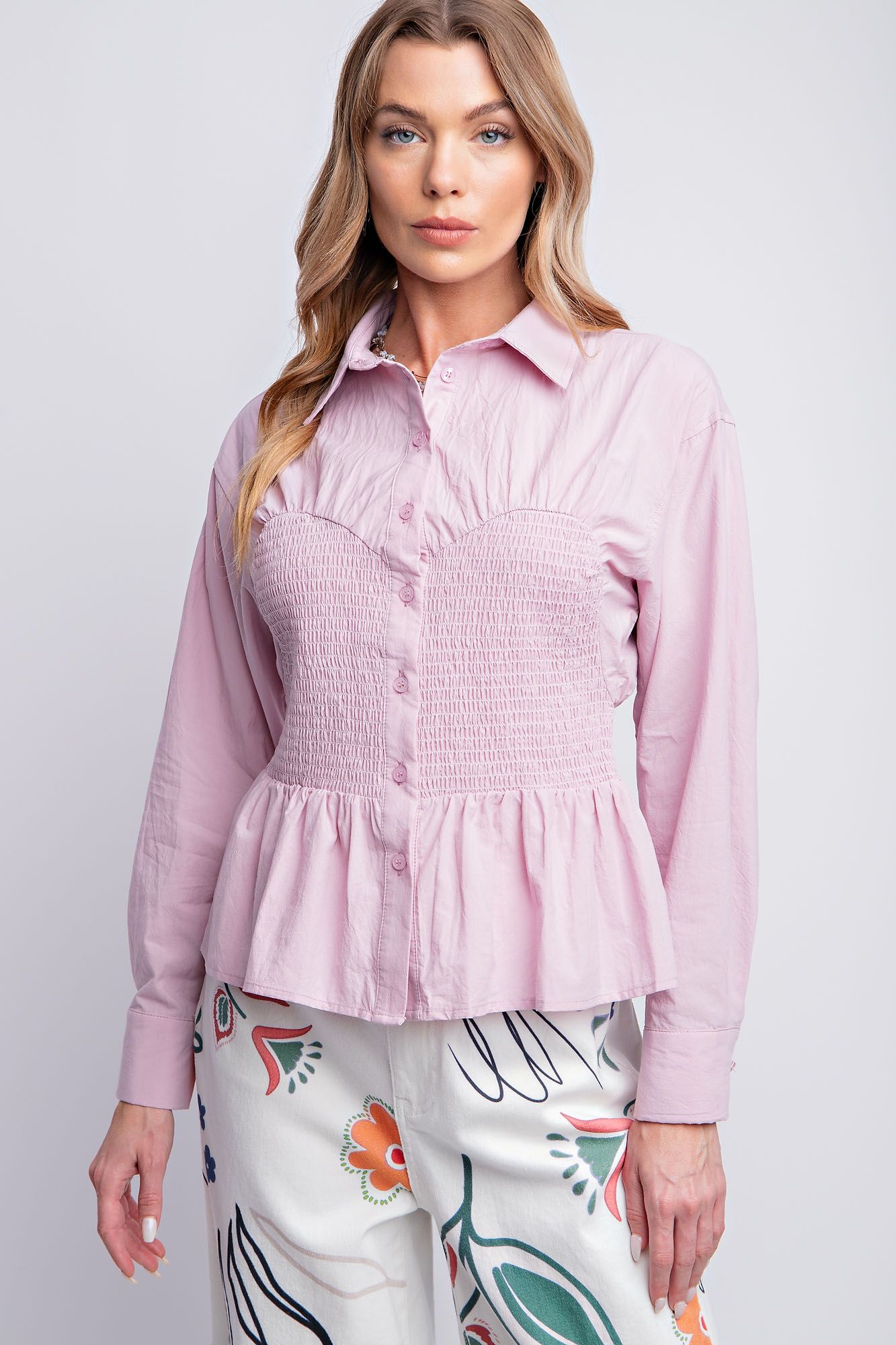 Smocked Bodice Blouse