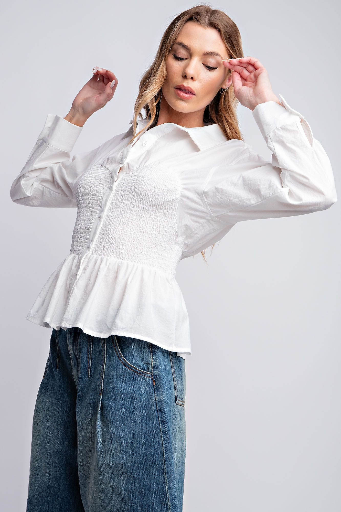Smocked Bodice Blouse