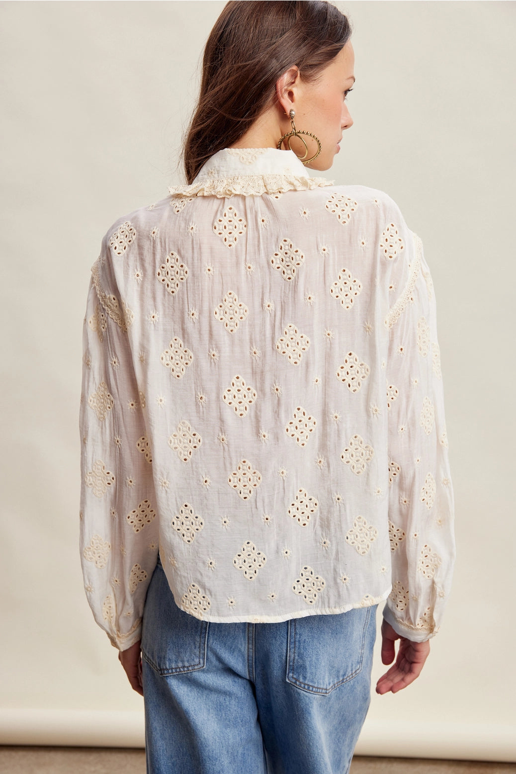 Vintage Eyelet Lace Blouse