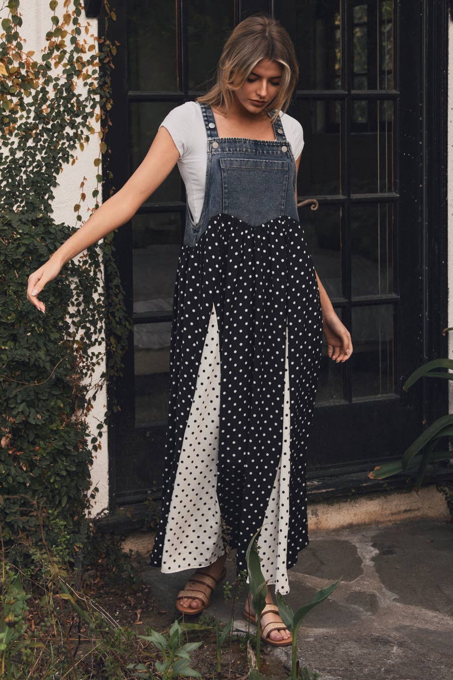 Plus Denim Bib Dress