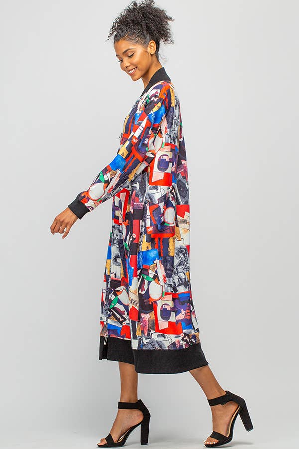 OVERFITTING LONG FASHION JACKET WITH POCKETS