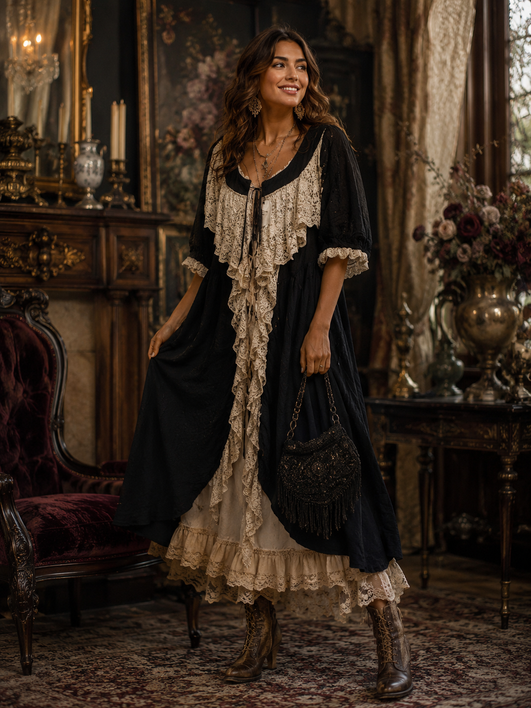 Dark Echo of Lace Duster