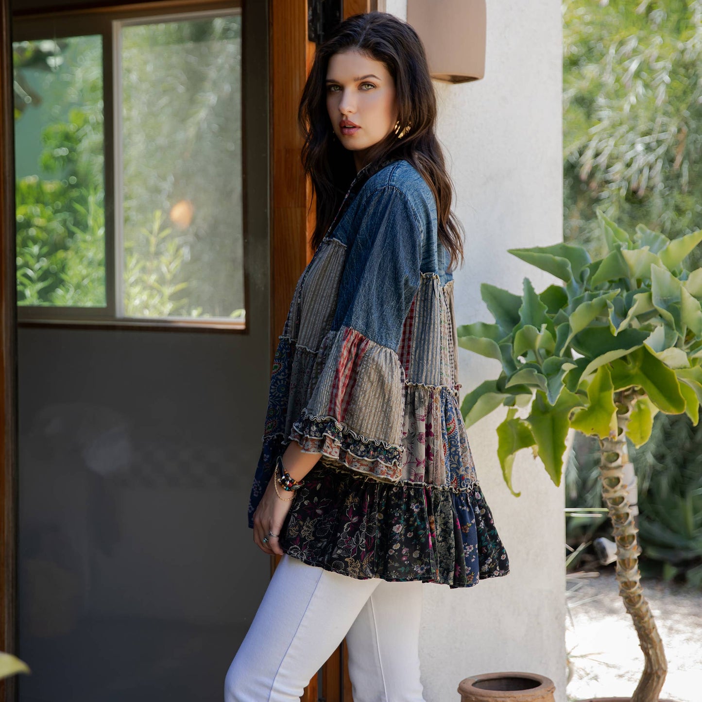 Overdyed Jhabla Top With Emb Also in PLUS