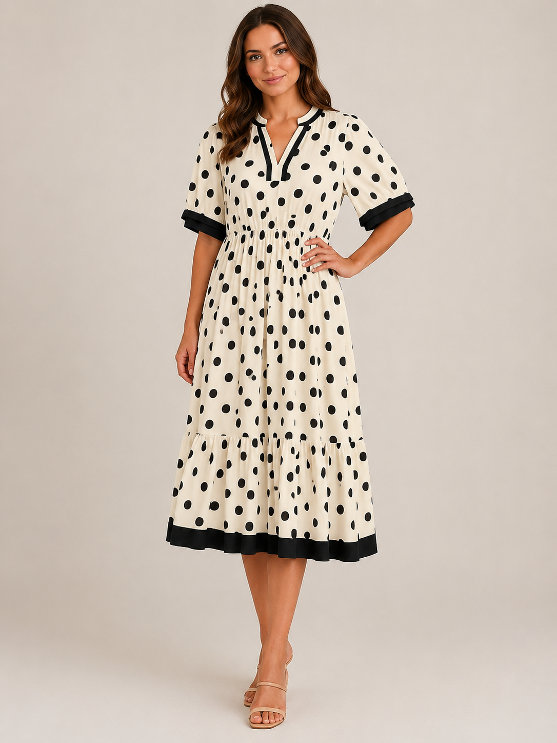 Midnight Dot Charm Dress