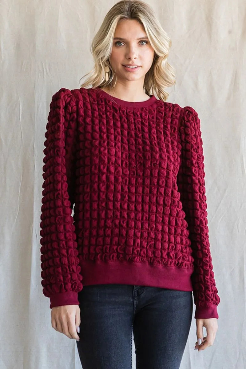 Texture Bubble Sweater