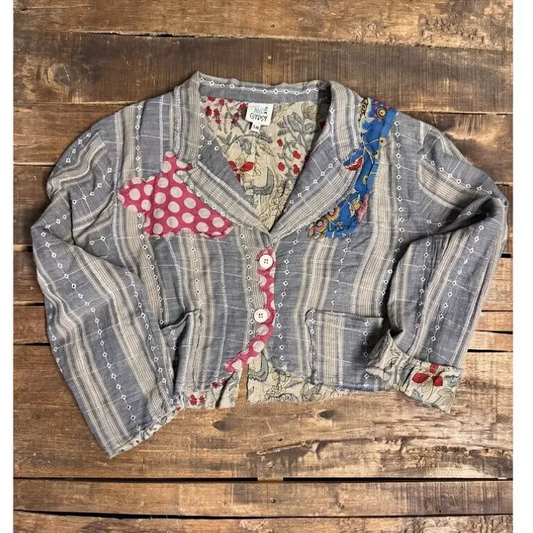 The Emberlane Patchwork Crop Jacket