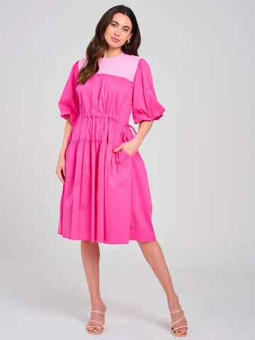 Hot Pink Preppy Dress