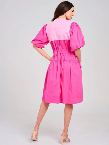 Hot Pink Preppy Dress