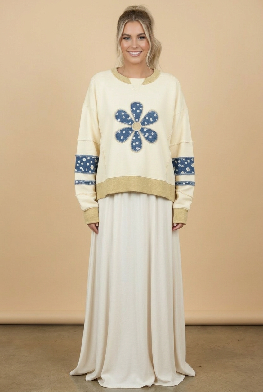 Blossom Patchwork Pullover