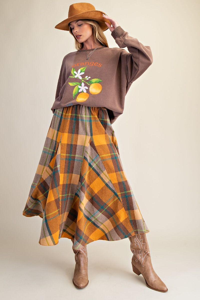 Orange Orchard Graphic Sweater