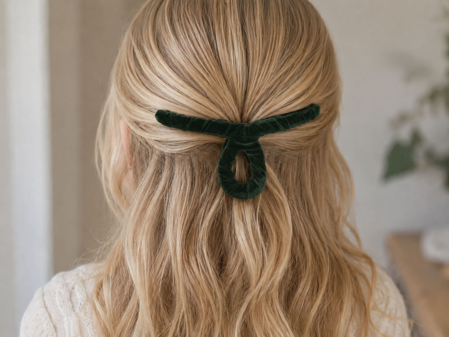 Neutral Velvet Claw Clips