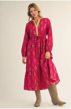 Ruby Meadow Floral Midi Dress