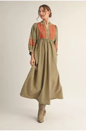 Wildflower Wanderer Boho Midi Dress