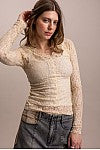 Sweet Romance Floral Lace Long Sleeve Top