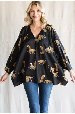 Wild at Heart Leopard Print Tunic Top